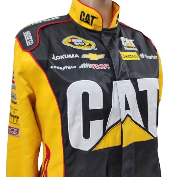 CAT Racing Jacket NASCAR Sprint Cup Series Jeff Burton, Women's Large - Picture 1 of 9